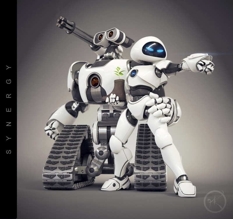 Illustration for article titled Meanwhile, in a Parallel Universe, Wall-E and EVE Are Badass